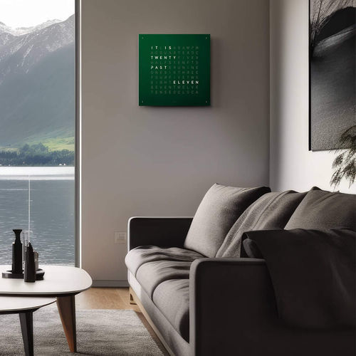 Horloge contemporaine - VELVET - qlocktwo - murale / à affichage digital LCD / professionnelle