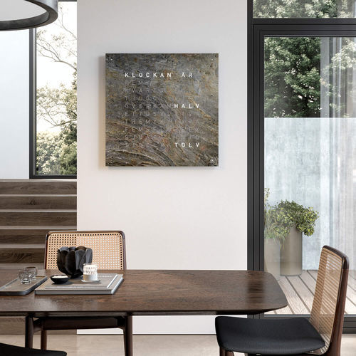 Horloge contemporaine - GLINTSCAPE - qlocktwo - murale / à affichage digital LCD / professionnelle