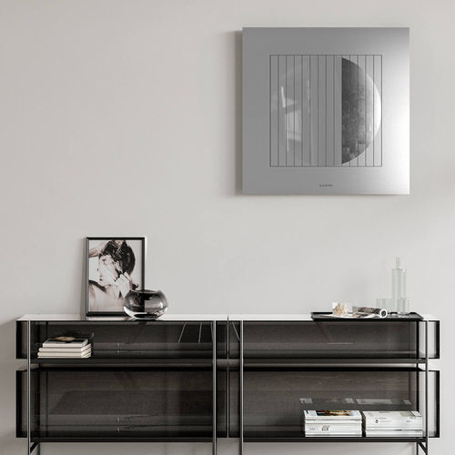 Horloge contemporaine - DAWN MOON GOLD - qlocktwo - murale / lunaire / professionnelle