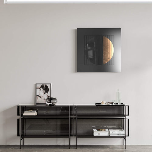 Horloge lunaire - NIGHTFALL MOON GOLD - qlocktwo - contemporaine / murale / professionnelle