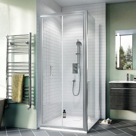 Cabine de douche en verre - KAI 6 - Crosswater - avec porte pliante / d'angle
