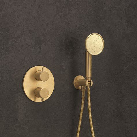 Mitigeur de douche - MPRO INDUSTRIAL CROSSBOX 1 - Crosswater - mural / thermostatique / en métal chromé