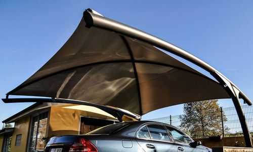 Structure tendue sur ossature métallique - SOLO - Eugreb Invest - pour abri de voiture / avec membrane en pvc / pour parking
