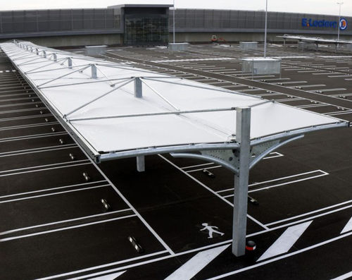 Structure tendue sur ossature métallique - AVERMES - Eugreb Invest - pour abri de voiture / avec membrane en pvc / pour parking