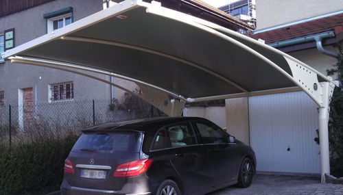 Structure tendue sur ossature métallique - MARTINEZ - Eugreb Invest - pour abri de voiture / avec membrane en pvc / pour parking