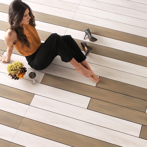 Lame de terrasse en composite - Mix & Fun - TARIMATEC - en polymère / aspect bois / clipsable