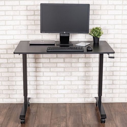 Bureau sur roulettes - STANDCF - Luxor - contemporain / en chêne blanc / en acier