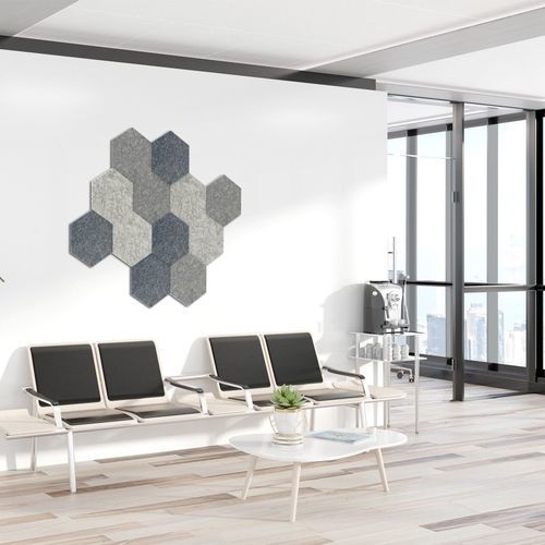 Panneau acoustique pour mur - RCLMHEX001 - Luxor - en PET / hexagonal / lisse