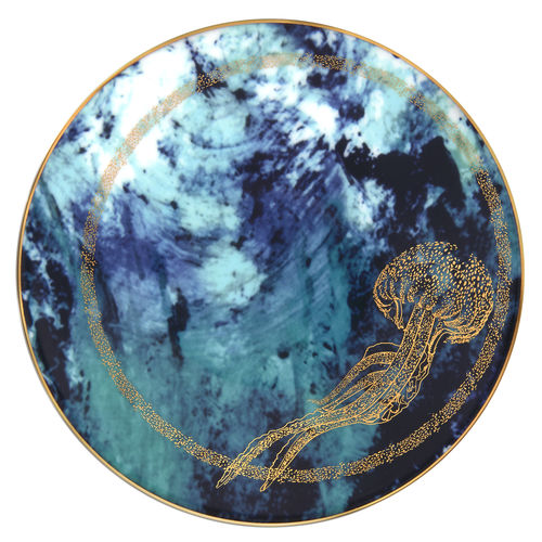 Assiette plate - OCEAN BLEU - HAVILAND - de service / creuse / à dessert