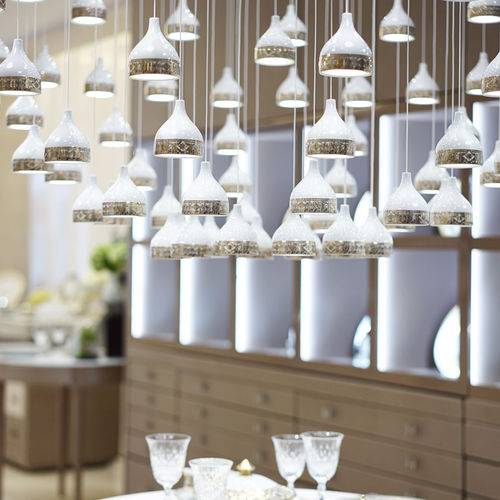 Lustre contemporain - HÉLÈNE - HAVILAND - en porcelaine