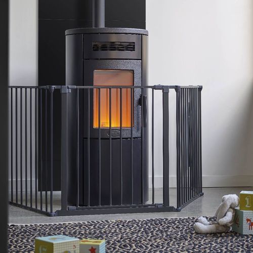 Pare-feu en acier - EXTENSION INT&Eacute;GRALE - dixneuf - pour poêle / à roulettes / pour enfant