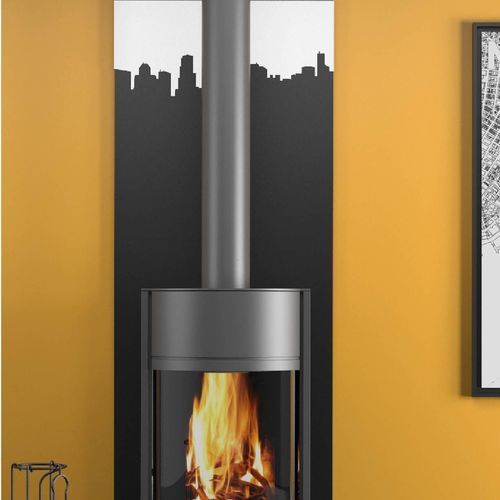 Bouclier thermique mural - CITY - dixneuf - en acier / pour poêle / pour cheminée