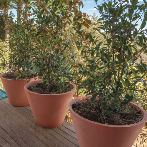 Pot de jardin en béton - CARME - SAS PREFABRICADOS DE HORMIGON SA - rond / résidentiel / gris