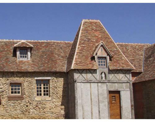 Tuile plate - bca materiaux anciens - en terre cuite