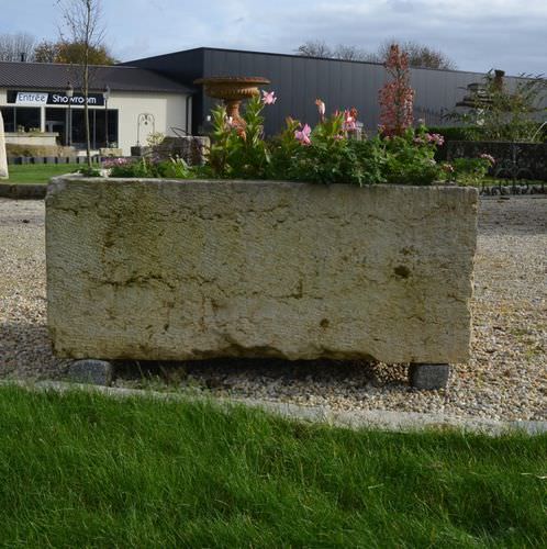 Jardinière en pierre - bca materiaux anciens - rectangulaire / classique / pour espace public