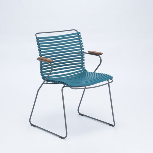Chaise contemporaine - CLICK - Houe - d'extérieur / en métal / à dossier haut