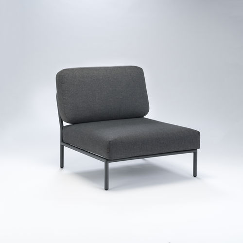 Chauffeuse contemporaine - LEVEL - Houe - en tissu / en aluminium / grise