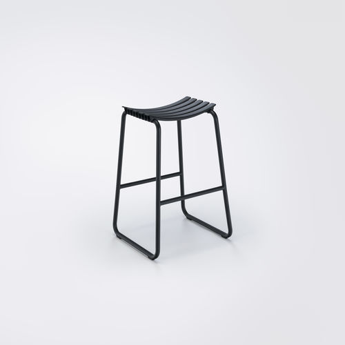 Tabouret de bar contemporain - CLIPS - Houe - en plastique / avec piètement en aluminium / luge