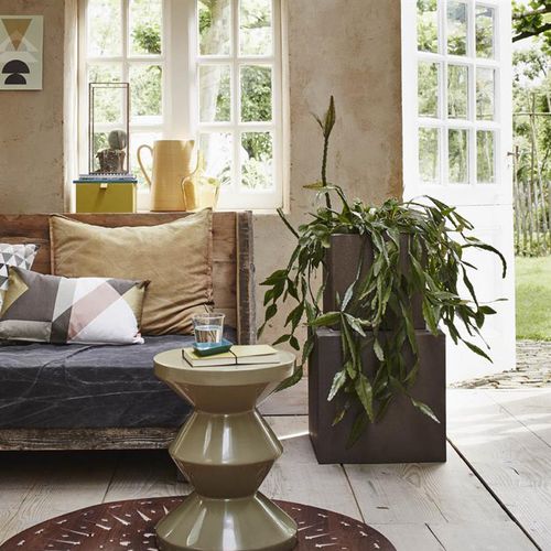 Jardinière en plastique - URBAN : SMOOTH - Capi - carrée / contemporaine / d'intérieur