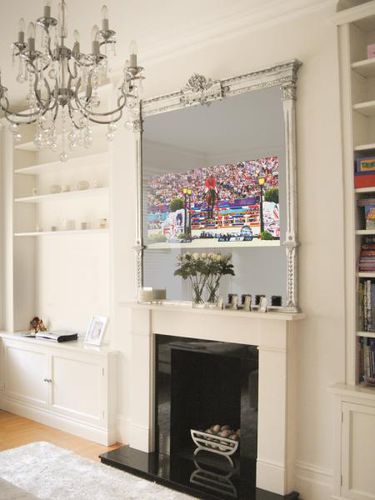Miroir TV mural - NO. ENGLISH - Overmantels - de style / rectangulaire / en métal
