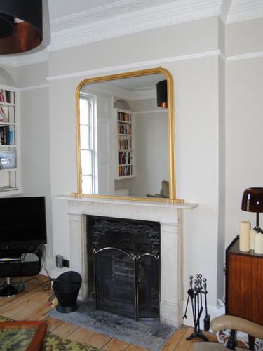 Miroir mural - NO. 50 - Overmantels - Louis-Philippe / rectangulaire / argenté