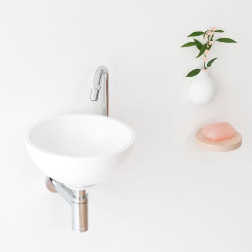 Lave-mains suspendu - NOON - NotOnlyWhite - rond / en Solid Surface