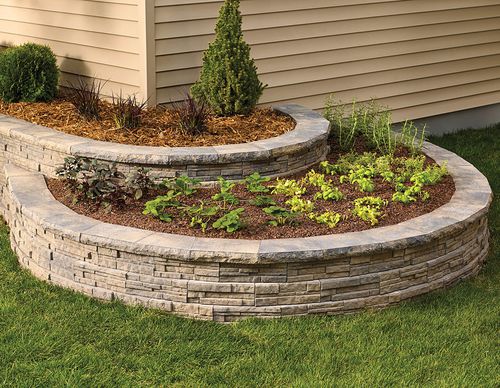 Bordure de jardin - LEDGEWALL - shaw brick - de séparation / en béton / courbée