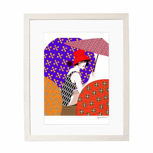 Tableau décoratif acrylique - GIRL UNDER UMBRELLA - Mambo Unlimited Ideas