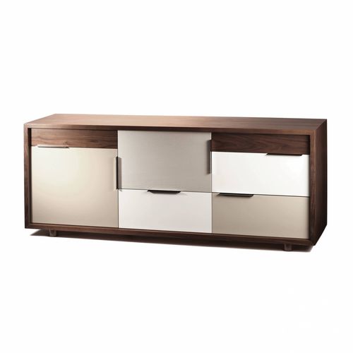 Buffet contemporain - MUSE - Mambo Unlimited Ideas - en noyer / en MDF laqué / en contreplaqué
