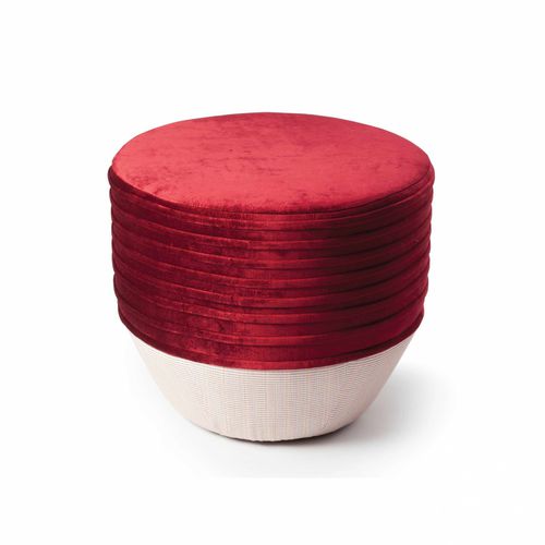 Pouf contemporain - NAZARÉ - Mambo Unlimited Ideas - en tissu / rond