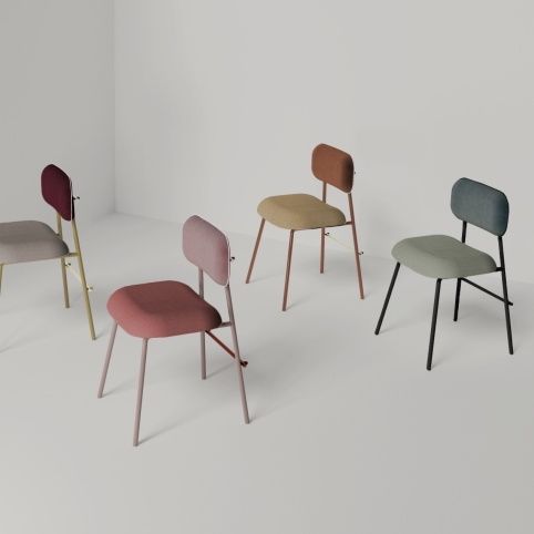 Chaise contemporaine - MIAMI - Mambo Unlimited Ideas - d'intérieur / en tissu / en cuir