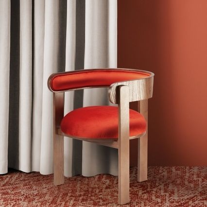 Chaise contemporaine - MOULIN - Mambo Unlimited Ideas - d'intérieur / en tissu / en cuir