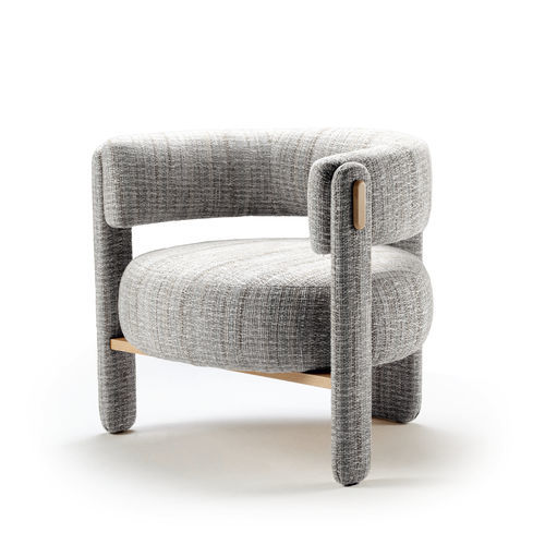 Fauteuil contemporain - CHOUX - Mambo Unlimited Ideas - en tissu ignifuge / en cuir / en mousse