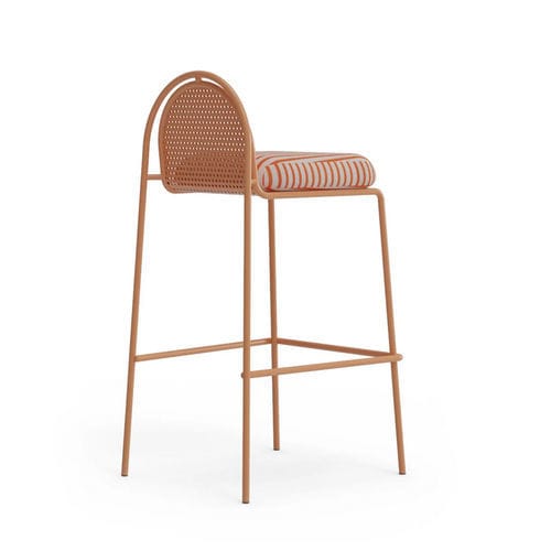 Chaise de bar contemporaine - RIVIERA - Mambo Unlimited Ideas - d'intérieur / en tissu / avec piètement en acier inoxydable