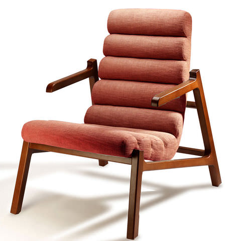 Fauteuil contemporain - EASY - Mambo Unlimited Ideas - en cuir / en tissu / en hêtre