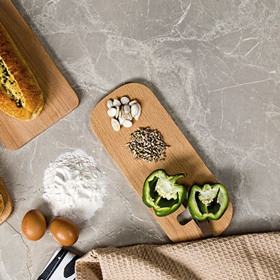 Plan de travail en bois massif - Greenlam Europe - professionnel / de cuisine / sable