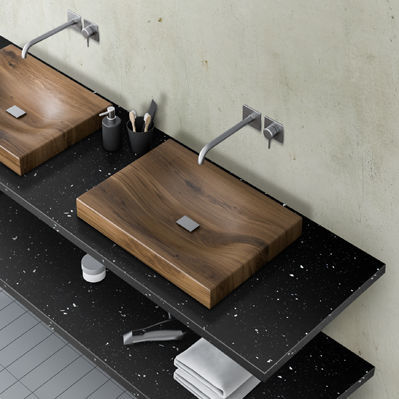 Plan de travail stratifié - SHOWER  - Greenlam Europe - pour salle blanche / de salle de bain / noir