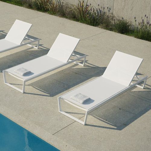 Bain de soleil contemporain - COSTA - 10Deka - en Textilene® / en aluminium / de jardin