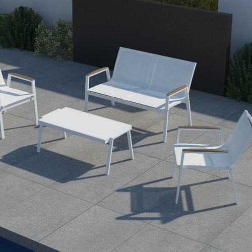 Banc contemporain - AMELIA - 10Deka - en Textilene® / en aluminium / avec dossier