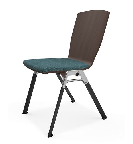 Chaise visiteur contemporaine - ADATTA - burgessfurniture - d'intérieur / en tissu / avec piètement en aluminium