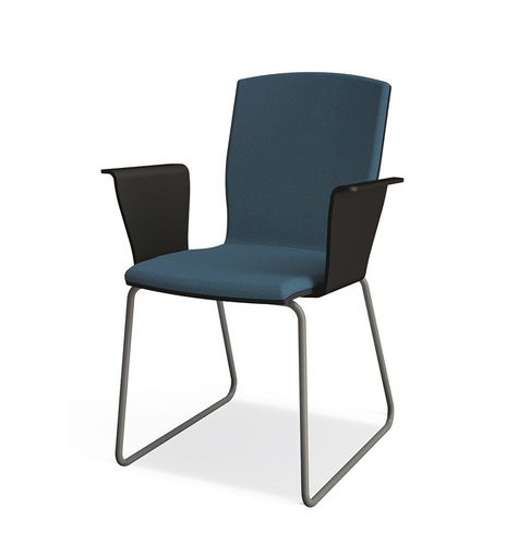 Chaise visiteur contemporaine - ENRICA - burgessfurniture - d'intérieur / en tissu / avec piètement en bois