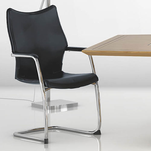Chaise visiteur contemporaine - FORUM - burgessfurniture - d'intérieur / en acier / en résille
