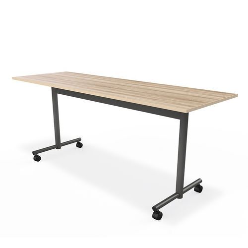 Table de conférence contemporaine - FLIP-TOP - burgessfurniture - en acier / en stratifié haute pression / avec piètement en métal