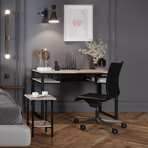 Bureau sur pied - OPEN CONCEPT - burgessfurniture - contemporain / en acier / en bois
