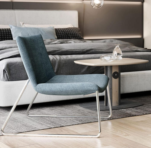 Table d'appoint contemporaine - TRISMART - burgessfurniture - en bois / avec piètement en métal / avec piètement en bois