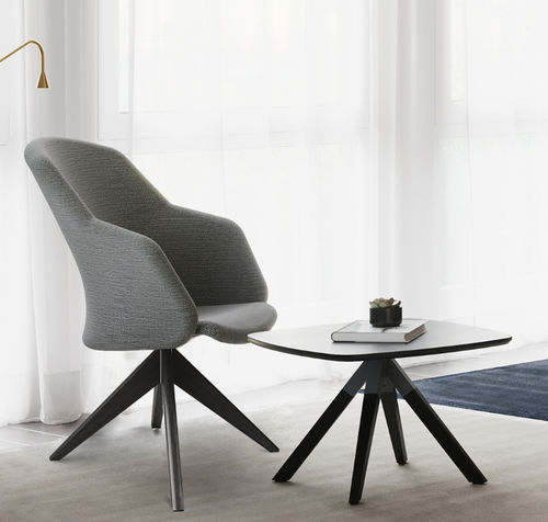 Fauteuil contemporain - JUNEA® - burgessfurniture - en cuir / en tissu / en métal
