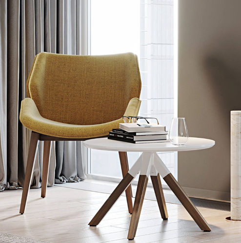 Fauteuil contemporain - WALSH - burgessfurniture - en tissu / en bois / tapissé