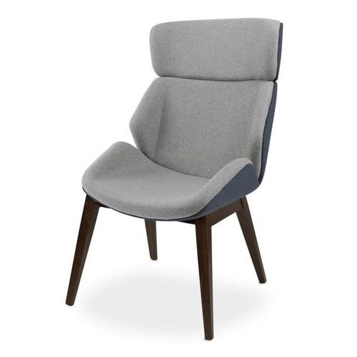 Fauteuil avec dossier haut - WALSH - burgessfurniture - contemporain / en tissu / en bois