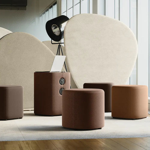 Pouf contemporain - SMARTROCKS® - burgessfurniture - en tissu / rond / triangulaire