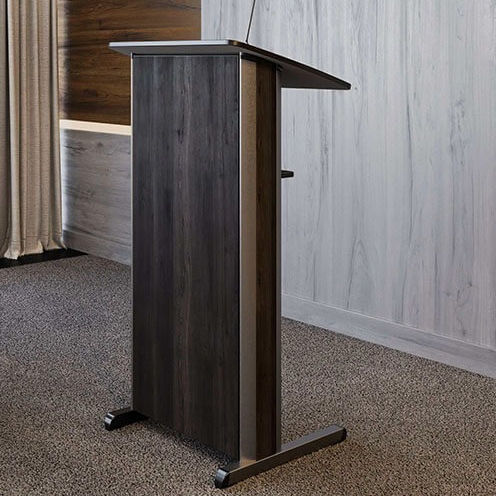 Pupitre de conférence - burgessfurniture - assis debout / aluminium / en HPL